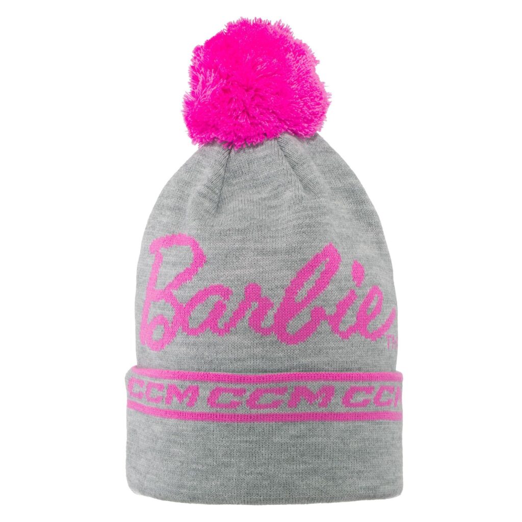 CCM BARBIE POM KNIT YTH ATHLETIC GREY